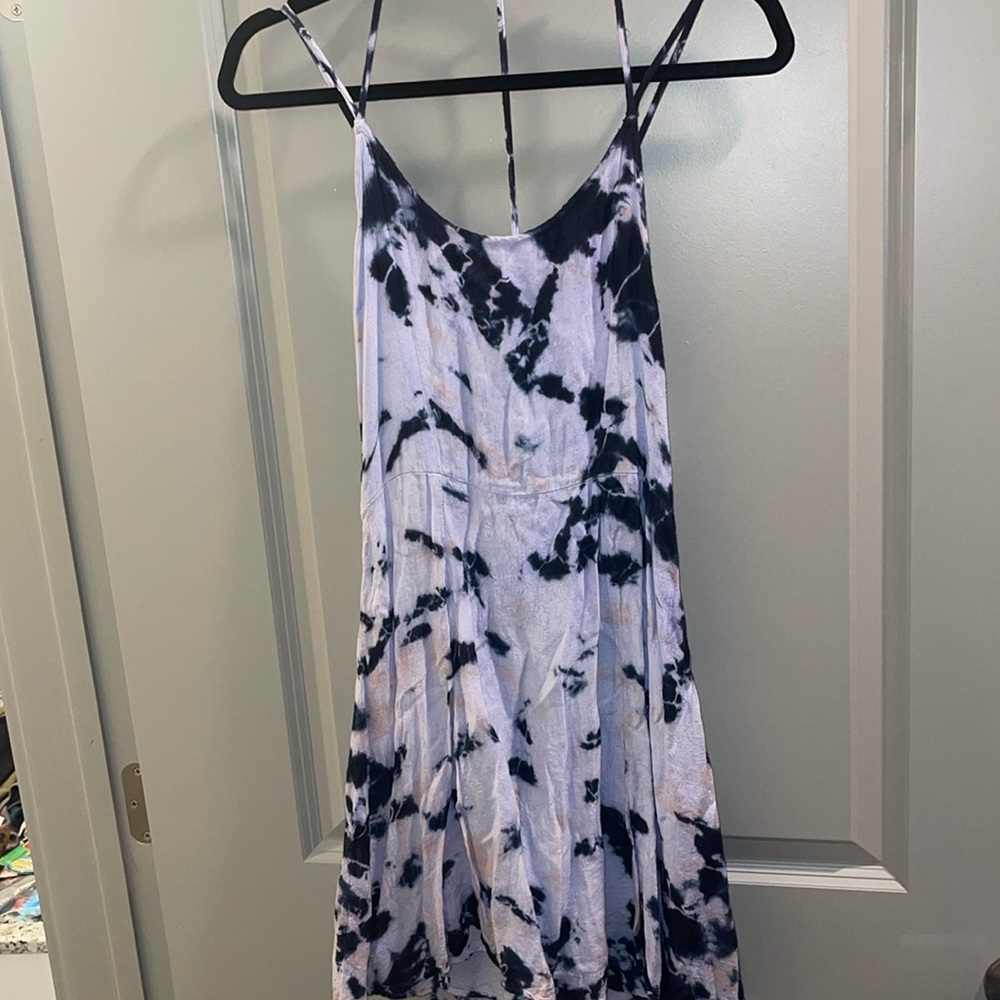 purple tie dye dress